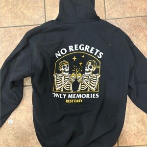 Zumiez Black Hoodie with Skeleton Design